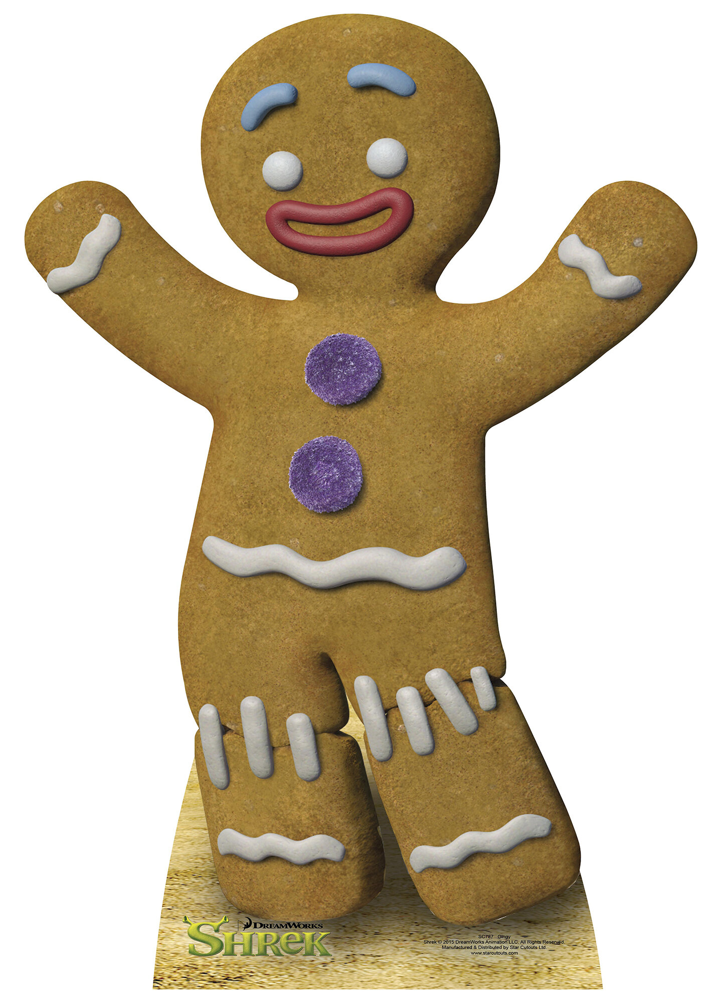 Star Cutouts Gingerbread Man Cardboard Standup
