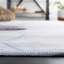 Tapis en polyester tissé à la machine à motif géométrique ivoire / gris Bréhea-1809358317