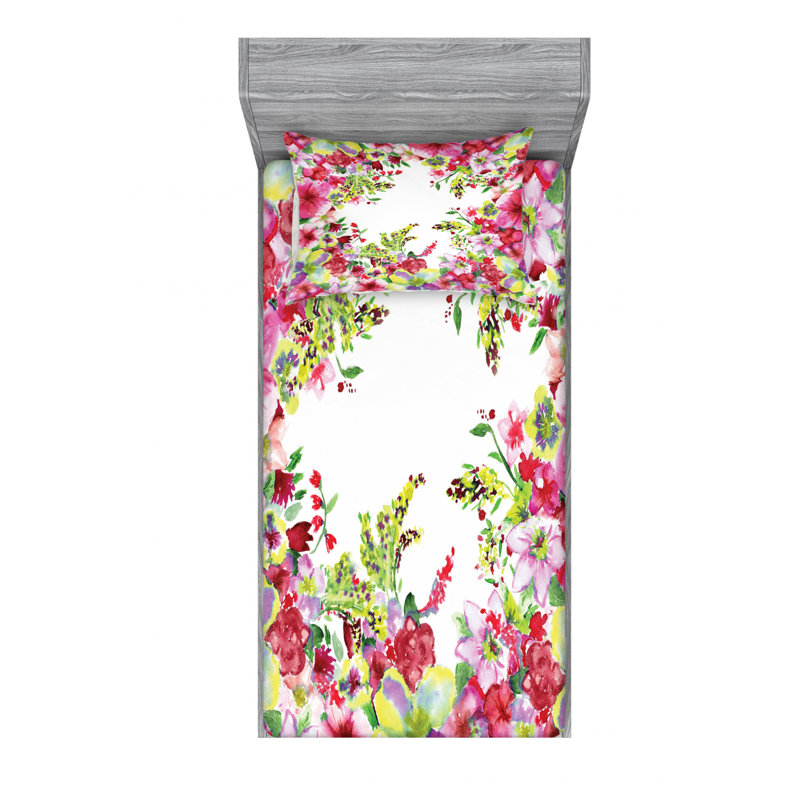 Microfiber Sheet Set, Twin Sheet Set with Fitted Sheet