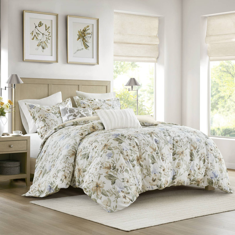 Ensemble de housse de couette en satin de coton 5 pièces, Housse de couette pour grand lit