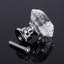 1.3" Diamond Shape Crystal Glass Cabinet Knobs with Golden Base-125149810