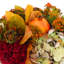 Assorted Hydrangeas and Fall Florals in Glass Vase