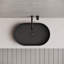 Lavabo vasque de salle de bain ovale à surface unie 22 "x 14" Monblari noir mat-120971947