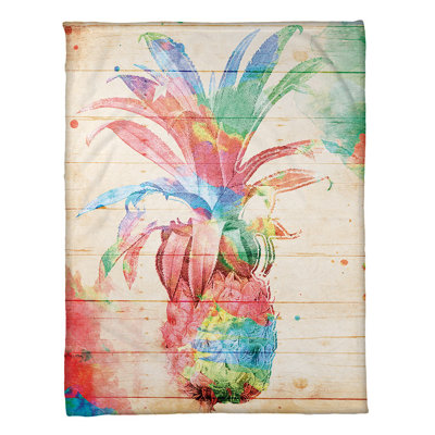 Colorful Pineapple Standard Throw Blanket