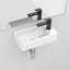 Lavabo de salle de bain 18 po x 10 po - Céramique murale, blanc, surface lisse, baignoire encastrée en céramique, luminaire pratique