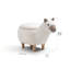 Upholstered Faux Fur Footstool