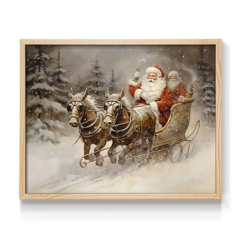Chirstmas Art-CCCLVIII -Framed Print - Restickable, Naturel, H 22 po x l 28 po