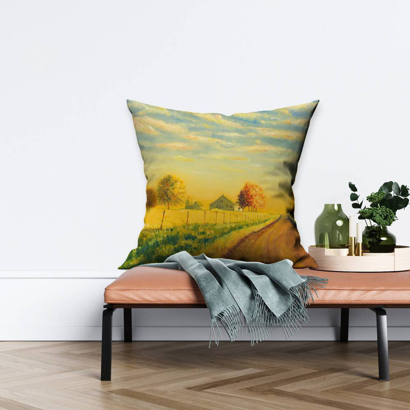 In the countryside - 26"x26" Throw pillow - Poly twill - Print on demand
