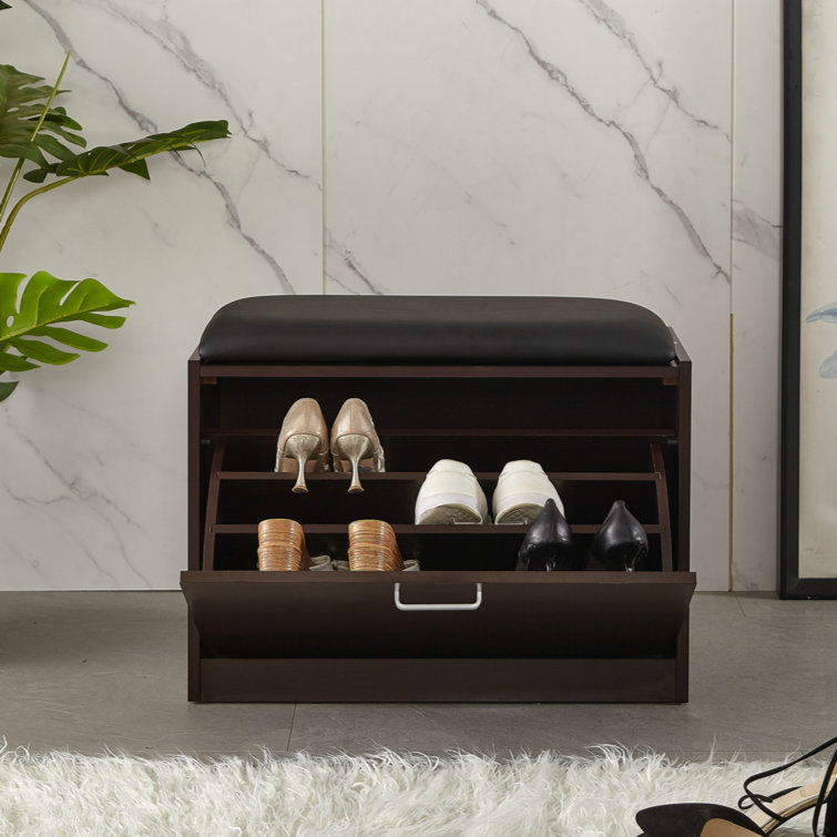 Latitude Run® 6 Pair Shoe Storage Bench