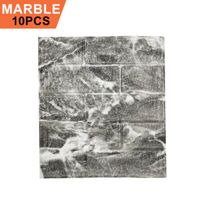 10 x 3 x 3 carreaux de brique autocollant mural papier peint panneau de mousse 13,8 x 15,2 po