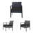 Adaleine 2-Person Patio Bistro Rattan Chair & Table Set with Cushions-1447022671