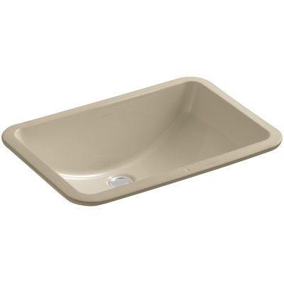 Ladena Finish Vitreous China Rectangular Undermount Bathroom Sink with Overflow
