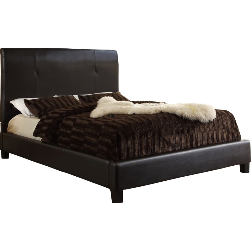 Vegan Leather Platform Bed, Queen