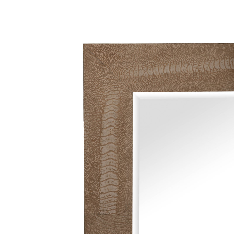 Genuine Shin Leather Accent Mirror