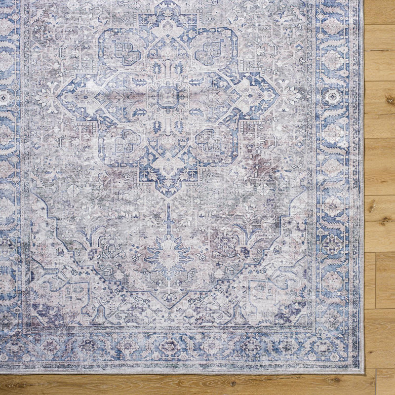 Ruland Oriental Machine Washable Area Rug, Runner 2'7" x 12'