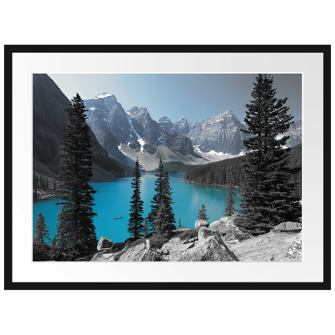 Gerahmtes Poster Moraine Lake kanadische Berge