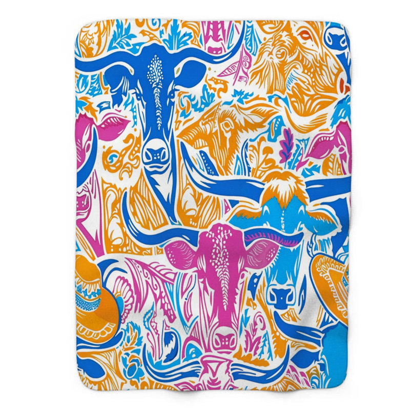 Motif de balise maritime - 1 pièce Sherpa Premium, L 60 po x L 80 po, Motifs occidentaux chics