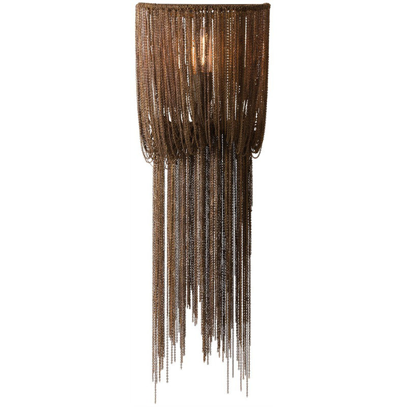 Yale 1 - Light Flush Mounted Sconce, Vintage Brass, 24" H x 9.5" W x 6" D, Brass