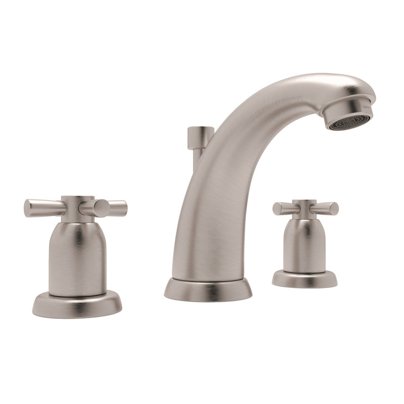 Holborn Widespread Lavatory Faucet, Satin Nickel, Cross