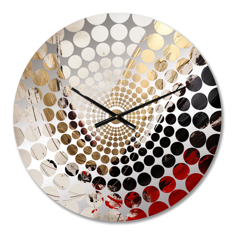 Liybah - Horloge murale peinture abstraite, Petit