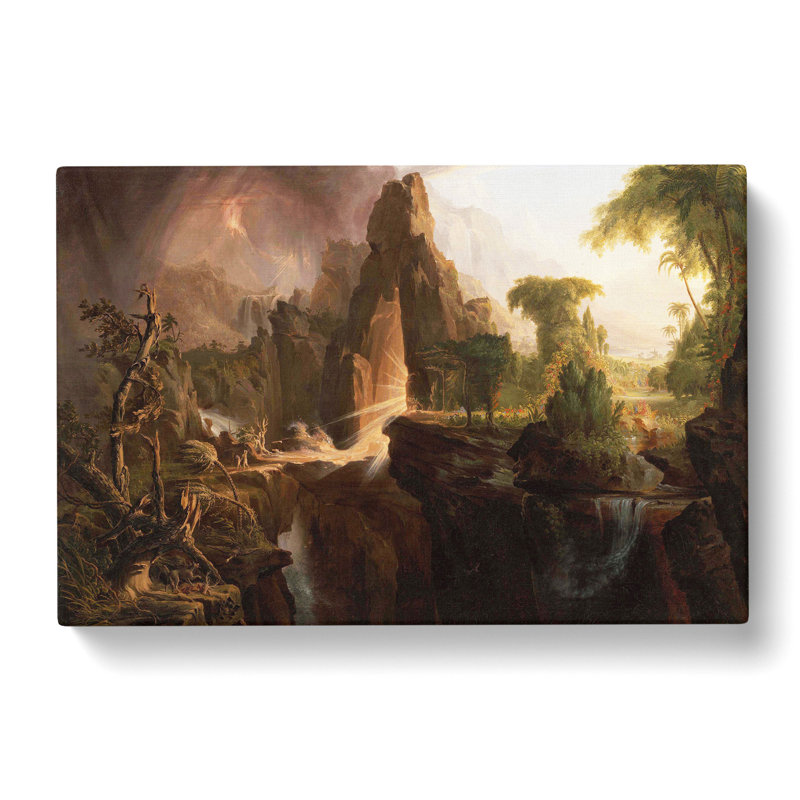 Expulsion From The Garden Of Eden by Thomas Cole - Wrapped Canvas Painting, 50cm H x 76cm W x 3cm D