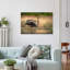 Purple Heron Stalking Contemporary Bird Wall Art Print 1 Piece Wrapped Canvas Wall Art-502437743