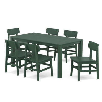 Modern Studio Urban Chair 7-Piece Parsons Table Dining Set by POLYWOOD