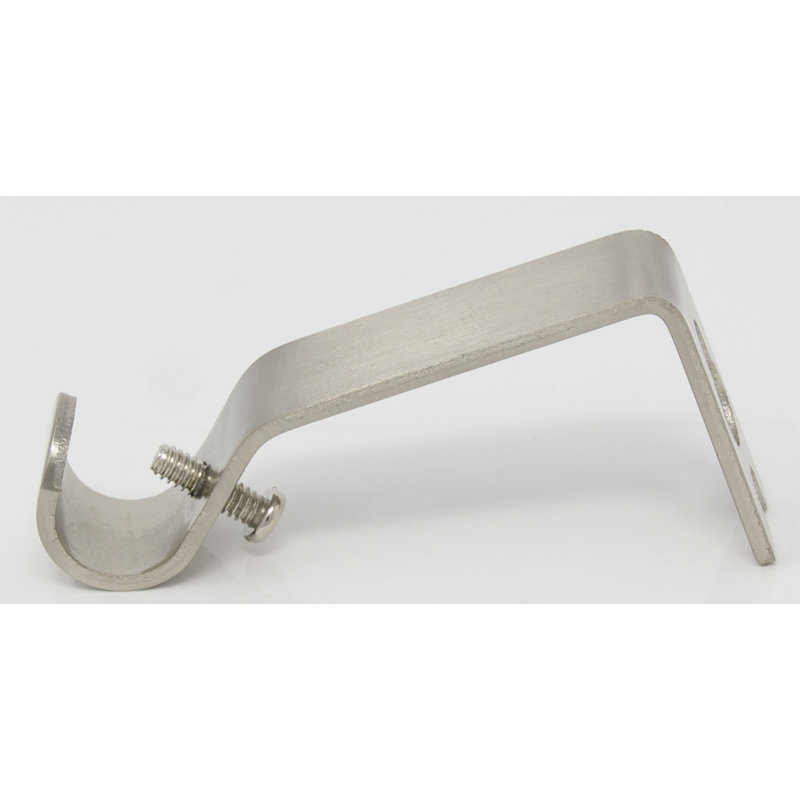 Peterkin Zinc Cast Mounting Bracket, Brushed Steel, 3" H x 1" W x 1" D