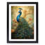 Peacock Tachisme - Framed Print-345625871-345625870