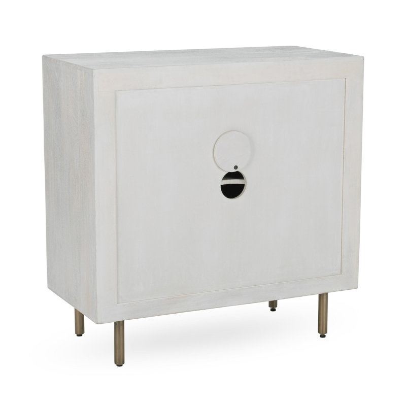 Norwood Mango Wood Cabinet, White Wash