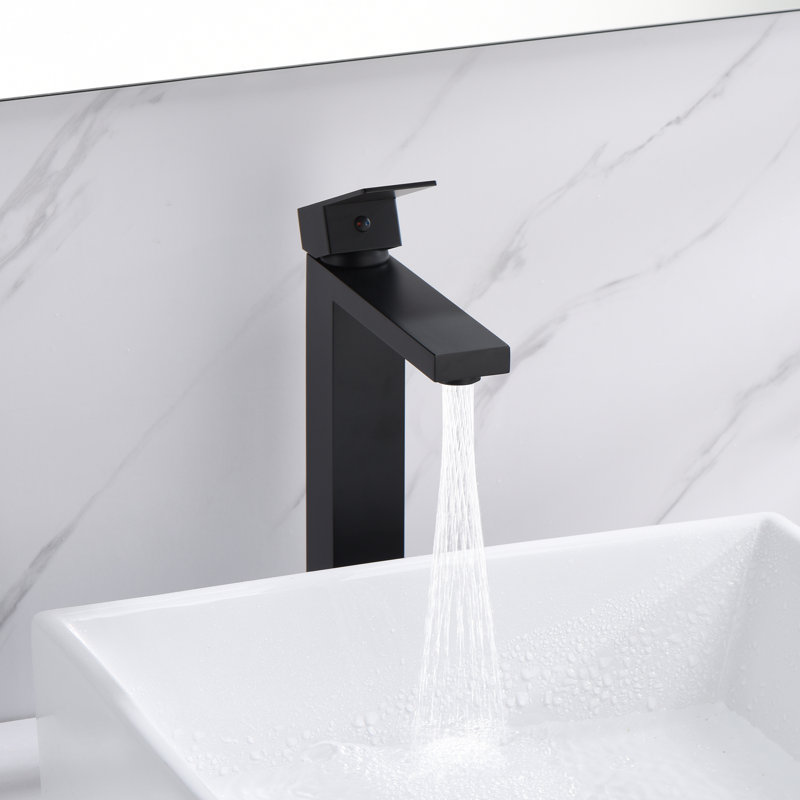 Robinet de lavabo vasque Sumerain, robinet de salle de bain haut monotrou à poignée simple, robinet de meuble-lavabo en acier inoxydable 304