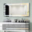 Miroir de salle de bain mural à DEL sans cadre avec interrupteur tactile-524508739