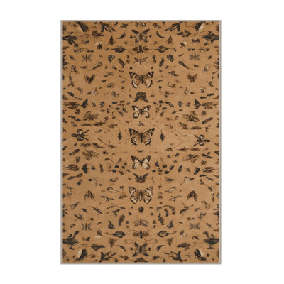 Tapis brun français lavable à la machine