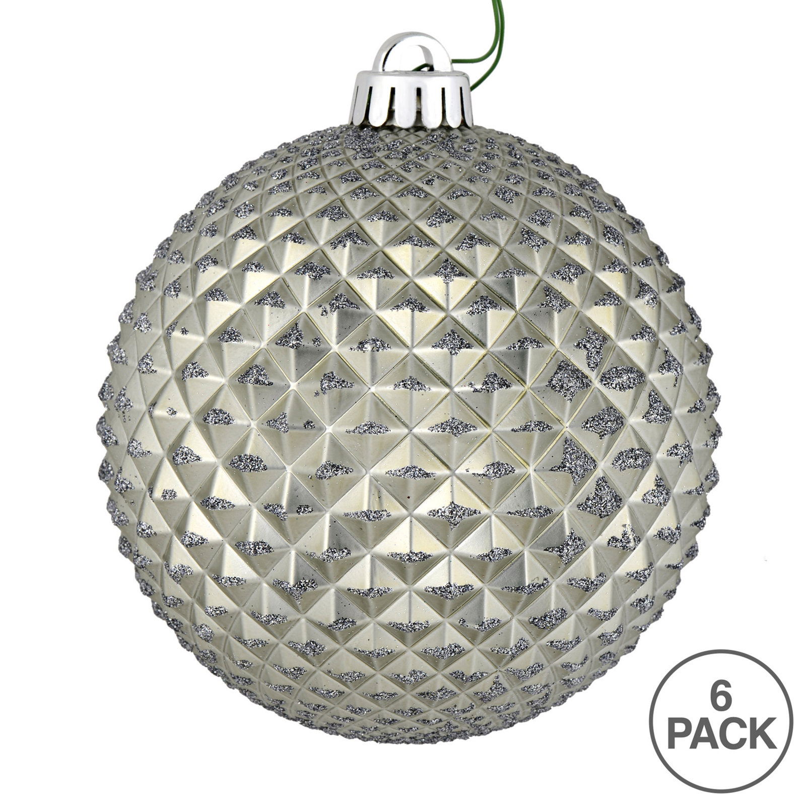 4" Shatterproof Bauble, Pewter