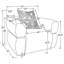 Fauteuil d'appoint rembourré en tissu Hlair beige