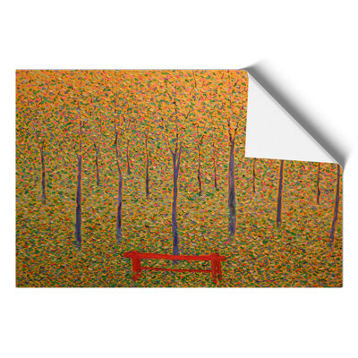Red Park Bench by Georges Seurat - Frameless Print