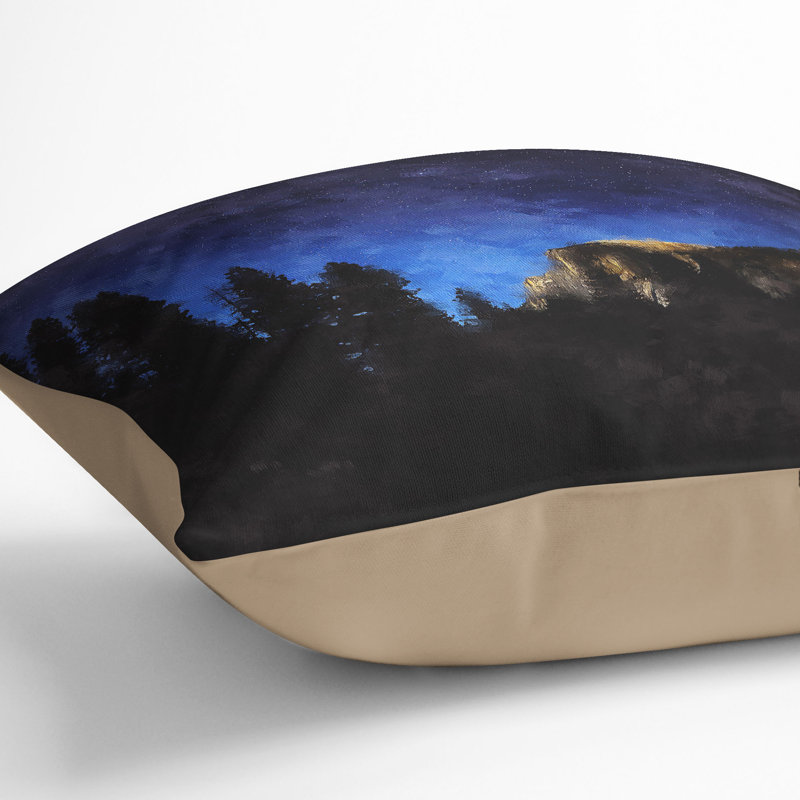 Stars Above Yosemite Cushion with Filling, 55cm H x 55cm W x 20cm D, Stone