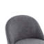 Chaise de salle à manger rembourrée en tissu et fer (ensemble de 2)
