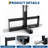 Black 3 Pt Tractor Hitch 2" Receiver Quick Hitch Drawbar Adapter with Suitcase Weight Brackets-123538625