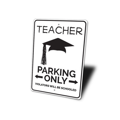 Enseigne en aluminium Teacher