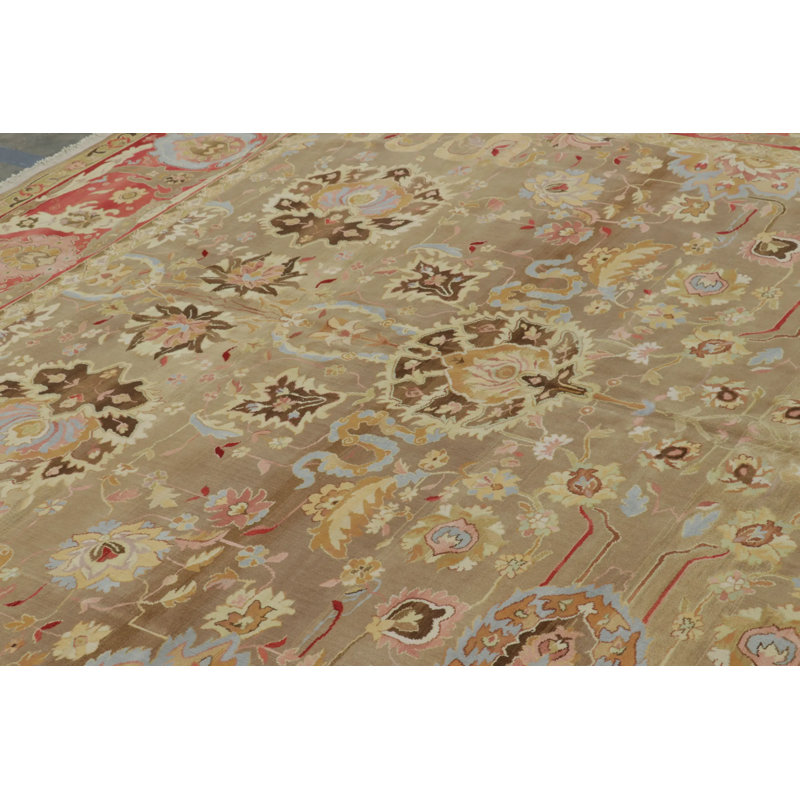 Rug & Kilim’S Persian Tabriz Style Rug In Beige-Brown With Floral Patterns