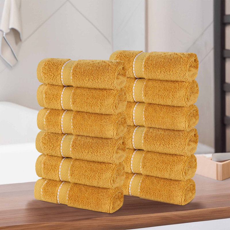Fowlerville Egyptian Giza Cotton Wash Cloth, Gold
