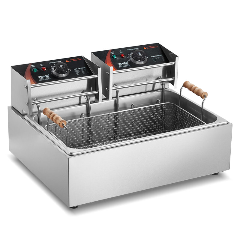 Commercial Electric Deep Fryer Countertop Deep Fryer 3000W 18Qt / 17L