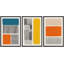Blocs de couleurs vives abstraites, blocs de couleurs vives, collage, formes abstraites, 3 pièces-99083724-99083723