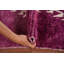 Tapis marocain mauve pelucheux 3 x 5