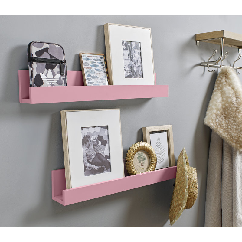 Pink Kids Floating Shelves