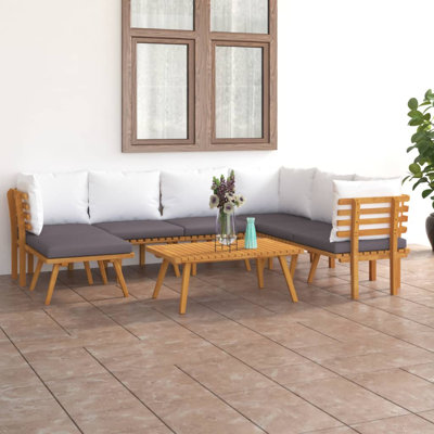 Chaise longue avec coussins 4 pièces Damita