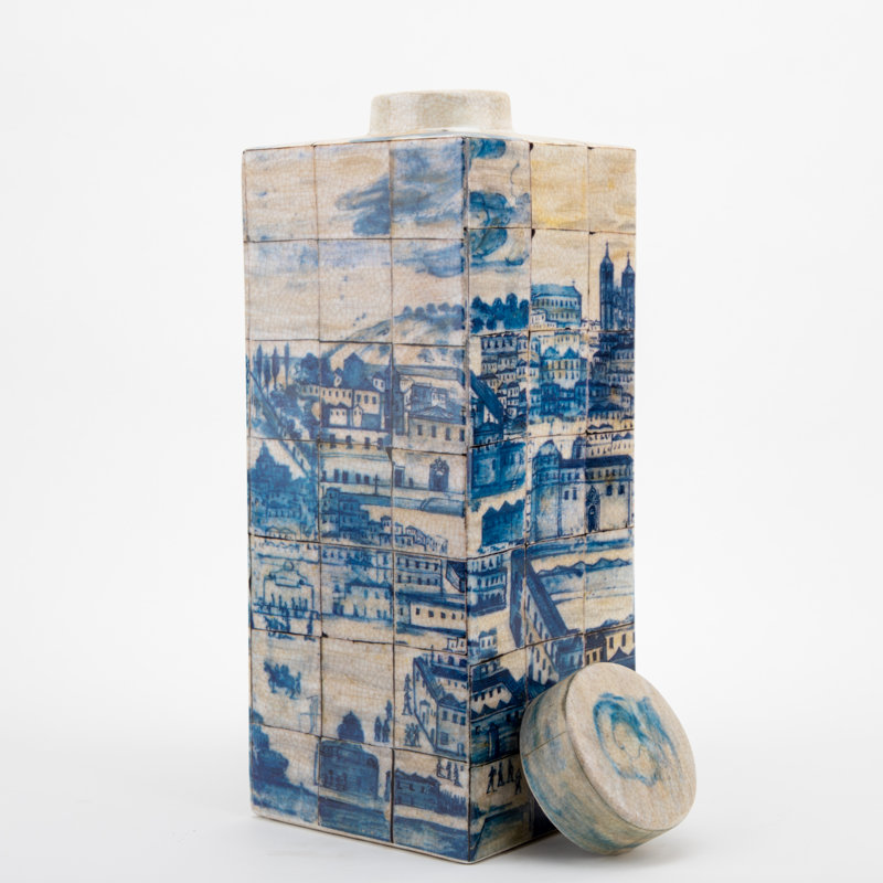 Azure Village Handmade Porcelain Jar
