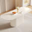220cm Cream White Oval Dining Table