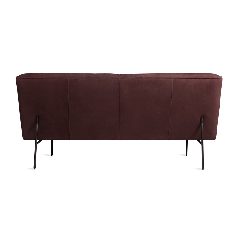 Dandy Sofa, 32" H x 86" W x 37" D, Oxblood Genuine Leather